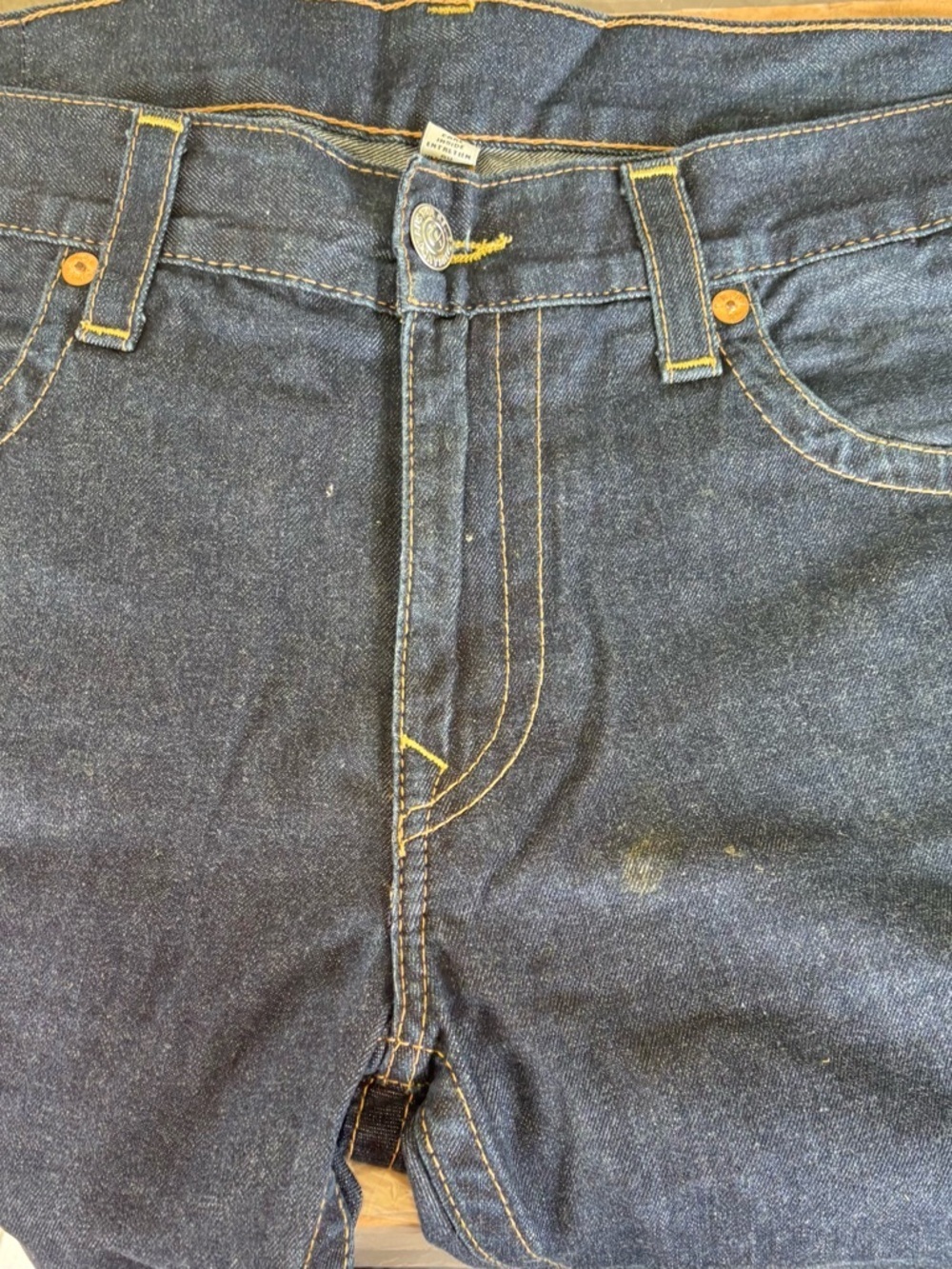 Men ‘s True Religion Dark Wash Denim Jeans Straight with Contrast Stitching - Picture 3 of 14